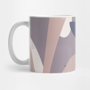 Abstract Organic Leaves Grey and Cream Mug